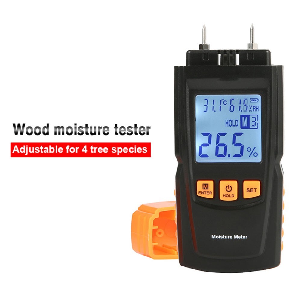 Reliable Wood Moisture Meter with Temperature Compensation Technology