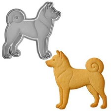 Mighty Gadget Akita Dog Cookie Cutter - 4x3.9" (Random Color) Japanese Dog Breed