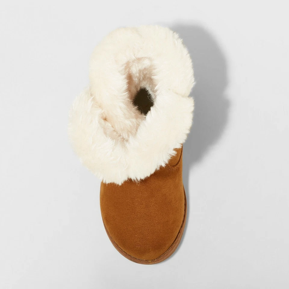 Botas de moda Katrina polar para niñas pequeñas - Cat & Jack - marrón castaño 5 Foto 3 de 4