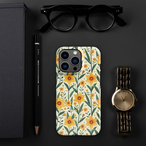Yellow Daffodil Flowers Floral Snap case for iPhone® Cover - Picture 11 of 24