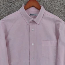 Flint and Tinder Shirt Mens Large Pink Oxford Long Sleeve Button Made in USA