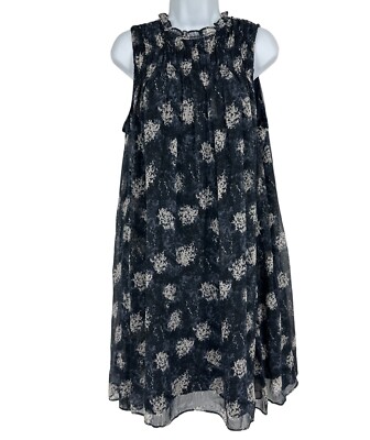 Joie Baltic Print Sleeveless Keyhole Back Mini Dress JE6000PR Size M