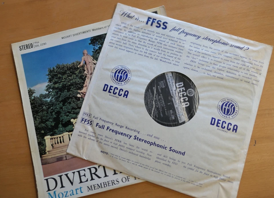 SXL 2290 ED1 Mozart Divertimenti K334 K136 Vienna Octet Decca WBG 1st EX - Image 4 of 4