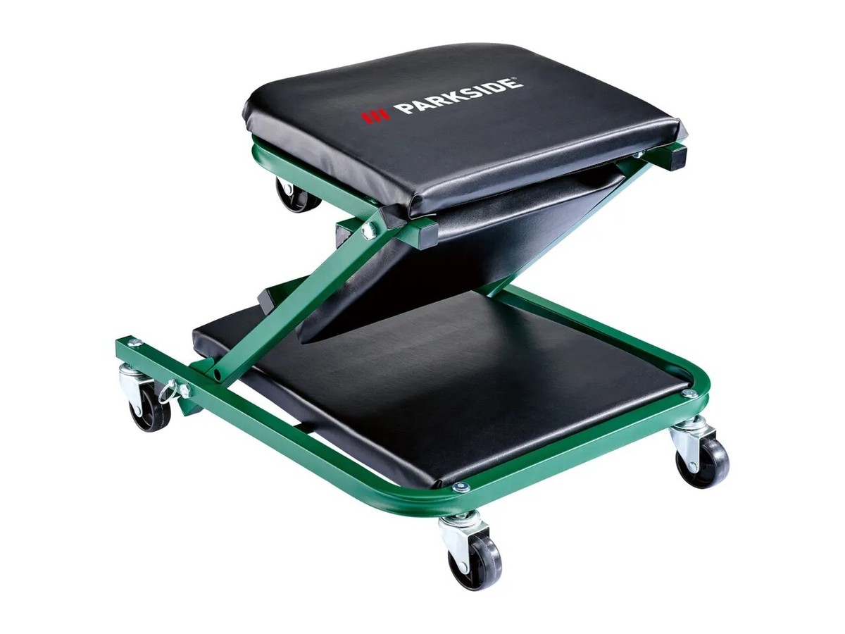 Car Creeper & Stool Foldable Mechanic Garage Padded Cart & Seat