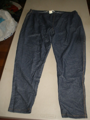 New Women's Stretch Pants Feathers Blue 2X (T60)