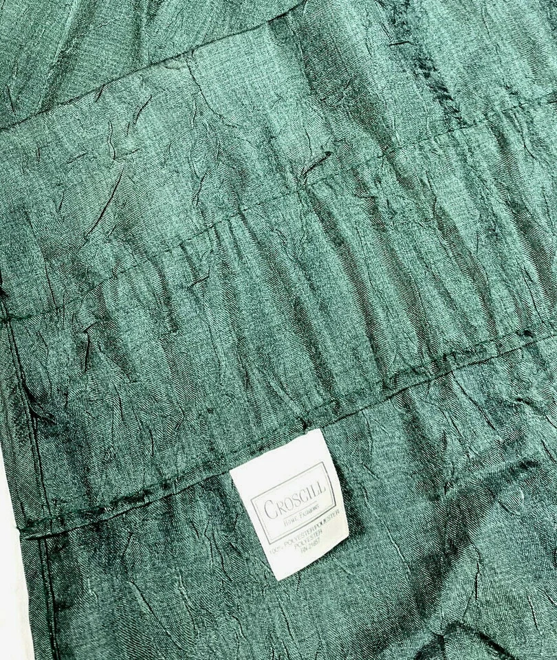 Juego descontinuado Croscill 8 paneles de cortina y cenefas Telluride verde oscuro raro Foto 4 de 4