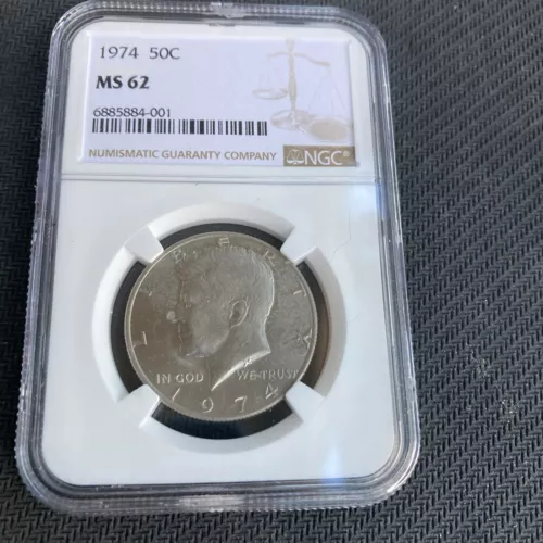1974-D Kennedy Half Dollar --- MS-62 Graded Coin NGC