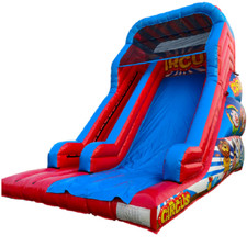 BBOL-037-25x15x20ft-Under 12ft platform/MEGA SLIDE - CIRCUS - RED AND BLUE 