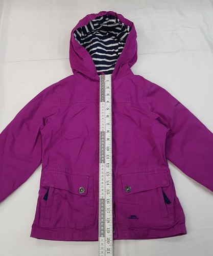 TRESPASS TP75 GIRLS AGE 7-8 YEARS PUREPLE WATERPROOF JACKET RAINCOAT WITH HOOD - Picture 12 of 24