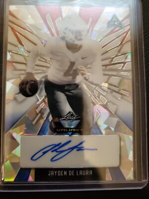 Jayden De Laura 2022 Leaf Valiant Crystal Red White & Blue #BA-JDL 5/5