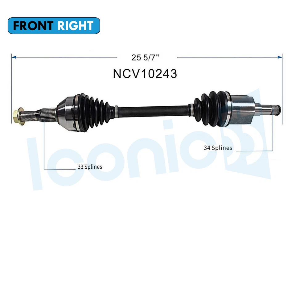 Front Right CV Axle Shaft for 05-08 Chevy Uplander 01-05 Pontiac Aztek 3.5L 3.9L Foto 2 de 4