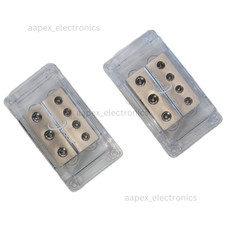 2 Pcs Power Distribution Block 1x1/0 Gauge Input, 2x2 Gauge  4x4 Gauge Output