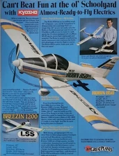 Kyosho Petit Robin RC Airplane Vintage 1987  Print Ad Ephemera Wall Art Decor
