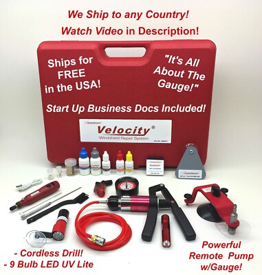 Velocity Auto Glass Windshield Windscreen Rock Chip Resin Repair Kit