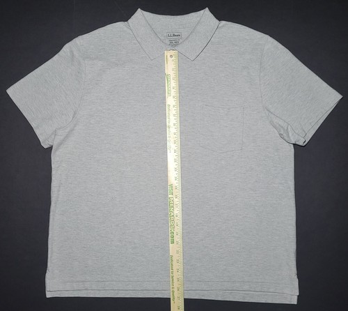 L.L. Bean Mens Gray Traditional Fit Short Sleeve Cotton Polo Size XXL Reg - Picture 8 of 9