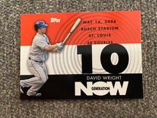 2007 Topps Generation Now Insert #GN156 Mets David Wright Baseball Card