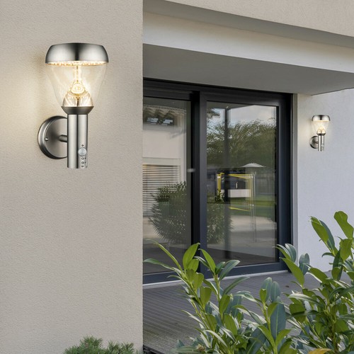 Außenleuchte Bewegungsmelder Wandleuchte LED Stehlampe Edelstahl Gartenleuchte - Bild 13 von 19