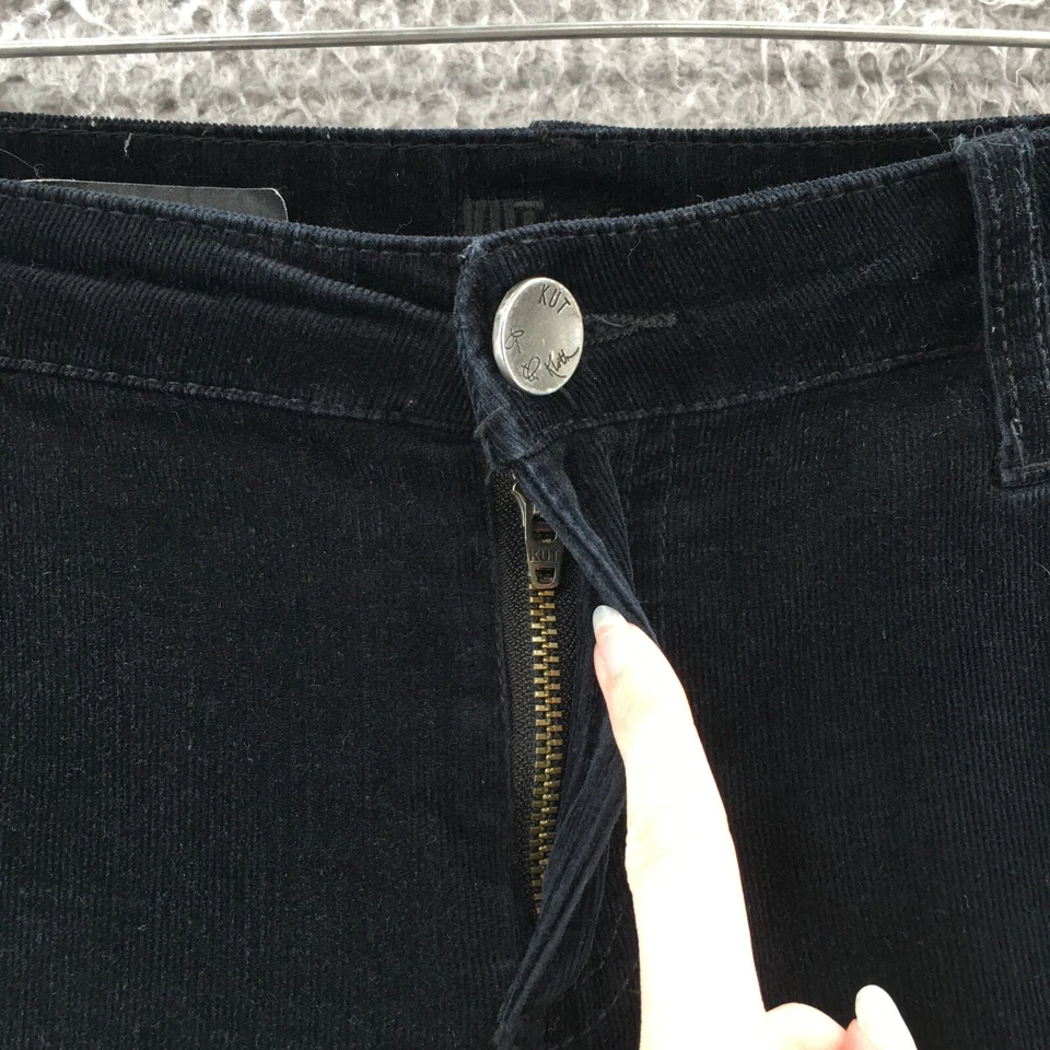 KUT From The Kloth Karen Baby Bootcut Pants Womens 12 (actual 36x31) Black Zip - Image 3 of 4