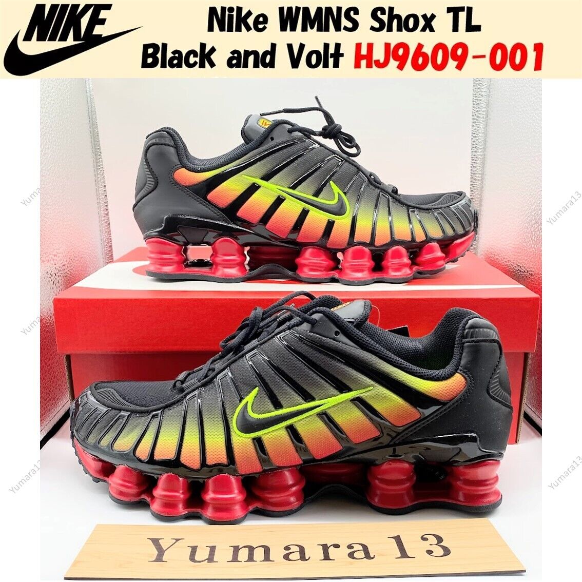 Nike WMNS Shox TL Black and Volt HJ9609-001 Women's Size | eBay Nike WMNS Shox TL Black and Volt HJ9609-001 Women's Size | eBay
