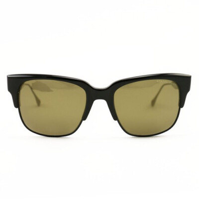 Authentic DITA Traveller 19014-B-BLK-55 Black Brown Gold Lens Sunglasses