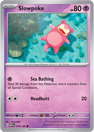 1x Slowpoke 079/165  Scarlet & Violet 151 Pokemon TCG Card NM
