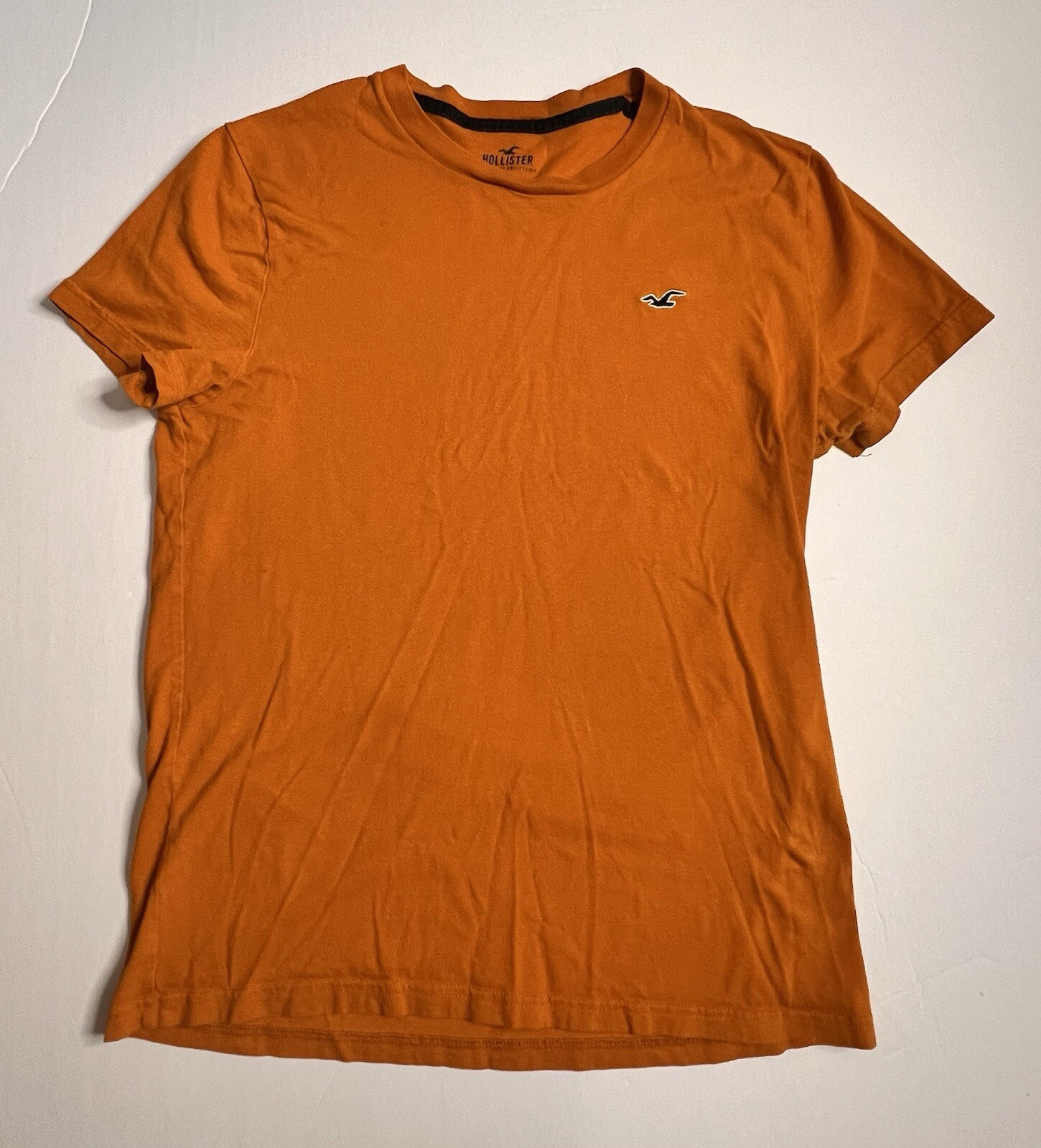 hollister t shirt men Orange Size Small