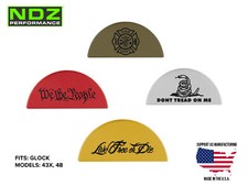 for Glock 43X 48 Grip Frame Plug Aluminum Black Laser Engraved Patriotic