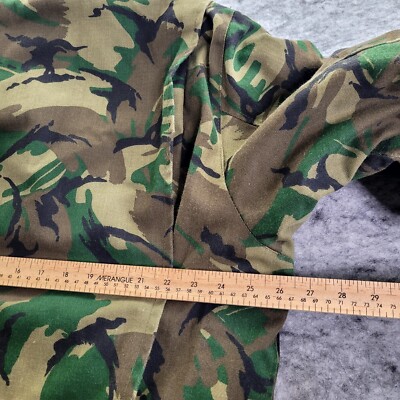 Vintage Military Jacket Mens Tall Large Green Brown Camo Army Thermo King  Hoodie