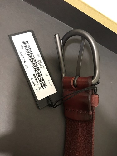 Cintura Orciani in pelle artigianale di lusso italiana 34W~36W nuova con etichetta $450 - Foto 7 di 8