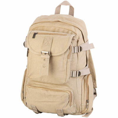 Xcase Geräumiger Canvas-Rucksack mit Fach bis Notebook bis 16''
