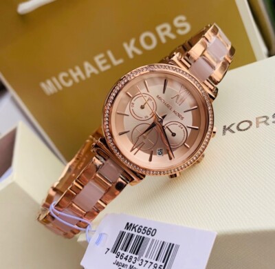 Michael Kors MK6560 Sofie Rose Gold Tone Crystal Ladies Wrist Watch 39mm