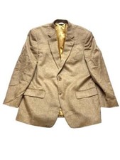 W. H. Belk Sport Coat Mens 44 REG Tan 100% Cashmere Single Breasted Suit Blazer