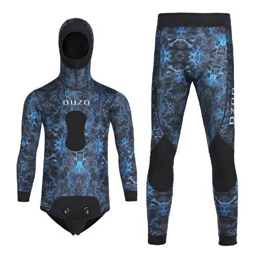 3MM Men Neoprene Wetsuit with Hooded Super Stretch, 2Pieces Diving Suit ForWater - Bild 5 von 24