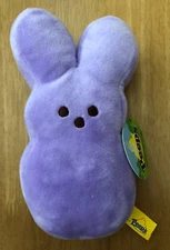 PEEPS Easter 6” Purple Bunny "Just Born" Bean Plush Beanbag Marshmallow NEW