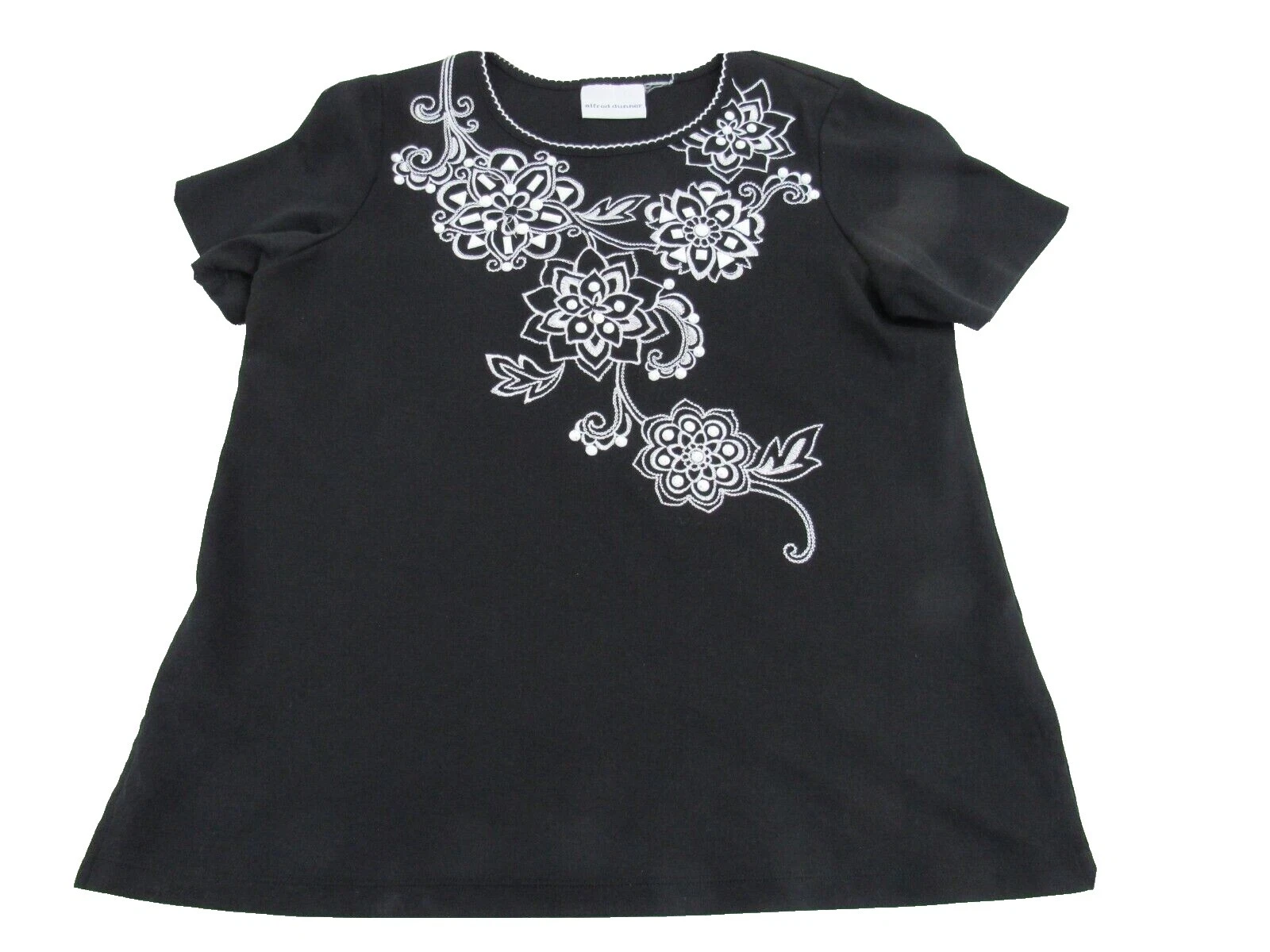 Camisetas Negras de mezcla de algodón Alfred Dunner para Mujeres