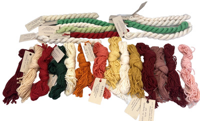Lot of 24 Silk & Ivory Needlepoint Yarn  Silk Merino Wool Assorted New & Used