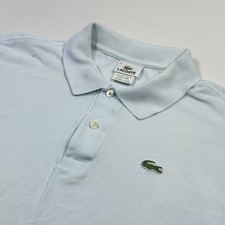 Lacoste Polo Shirt Mens 3XL Blue Cotton Pique Croc Logo Short Sleeve Casual Top