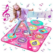 Unicorn Dance Mat, Dance Mixer Rhythm Step Play Mat, Pink Dance Pad Multicolor