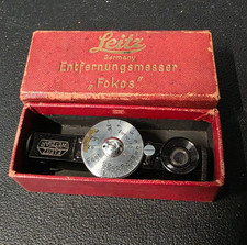 Leica Leitz Wetzlar "Fokos" Rangefinder - Black  Nickel - Feet Scale w/ Box