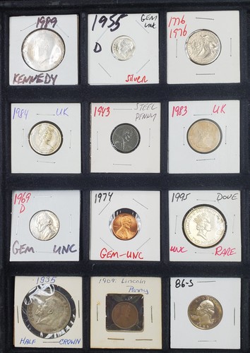 Estate Sale HUGE Auction Lot - U.S. & Foreign Coins + Currency + Proofs + Silver - Picture 12 of 24