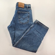 Vintage 90s Levi's 550 Relaxed Fit 36x30 Used Excellent Medium Wash Blue