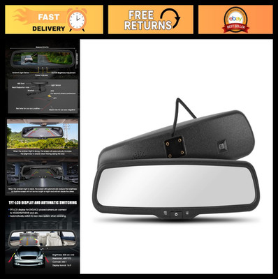 4.3'' Auto-Dimming Rear View Monitor, HD Reverse Camera System for Trucks & Vans