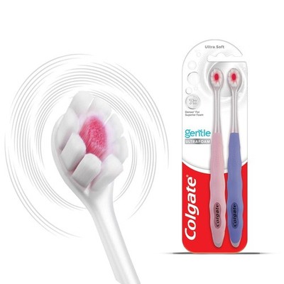 Colgate Gentle Ultrafoam Ultra Soft Zahnbürste 2 Stück KOSTENLOSER VERSAND