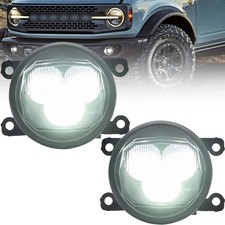 NJSBYL White LED Fog DRL Daytime Running Lights for 2023 2024+ F-ord F250 F35...