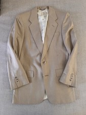 Christian Dior Monsieur 80  s Silk Textured Jacket in Sand Size 40 R