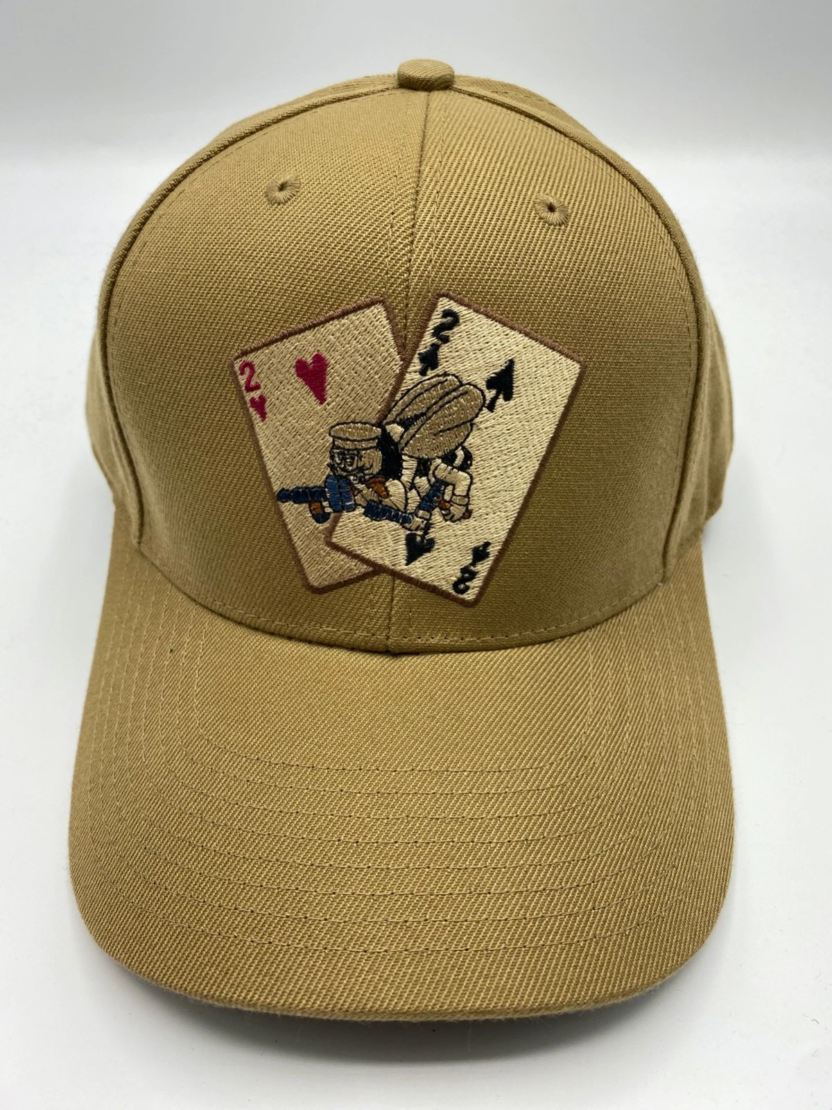 The Corps U.S. Navy Seabees Logo Beige Baseball Cap Hat One Size