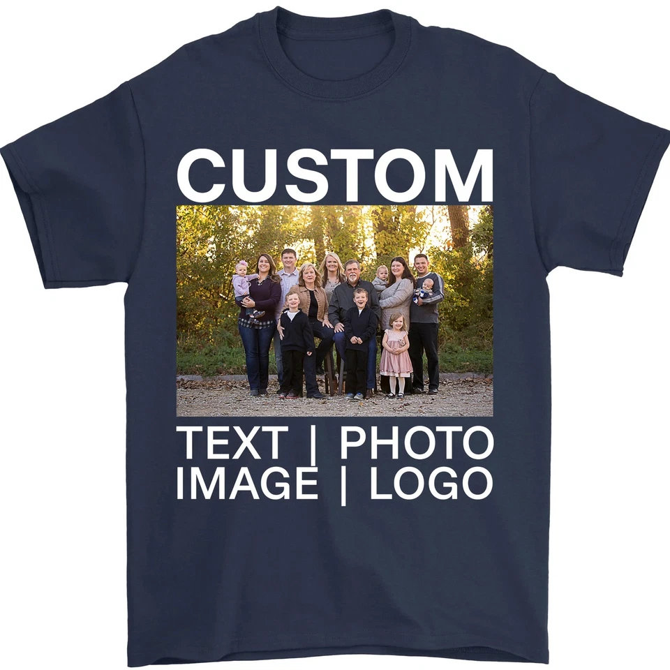 Personalized Custom T-shirt Printing With Your Photo, Text, Logo, Anything New - Image 1 of 4