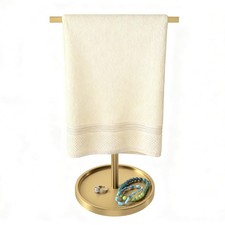 Adjustable TShape Countertop Hand Towel Holder Stand Bathroom Gold