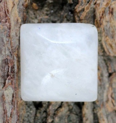 AGI Zertifiziert Weiß Mondstein 19.20 CT Natürlich Quadrat Cabochon Edelstein