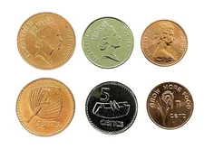Fiji  3 Coins Set 1, 2, 5 Cents UNC World Coins